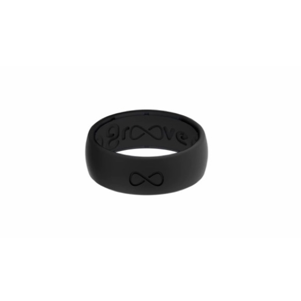 Solid midnight black Groove life ring